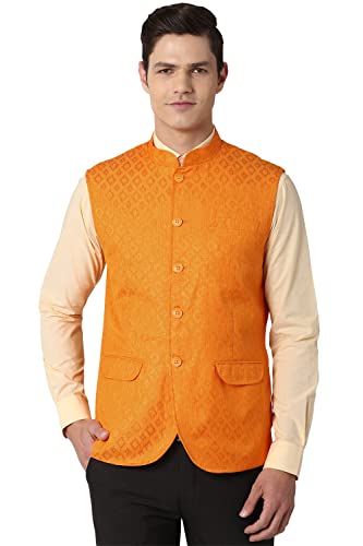 Image of Peter England Men's printed A-Line Coat
