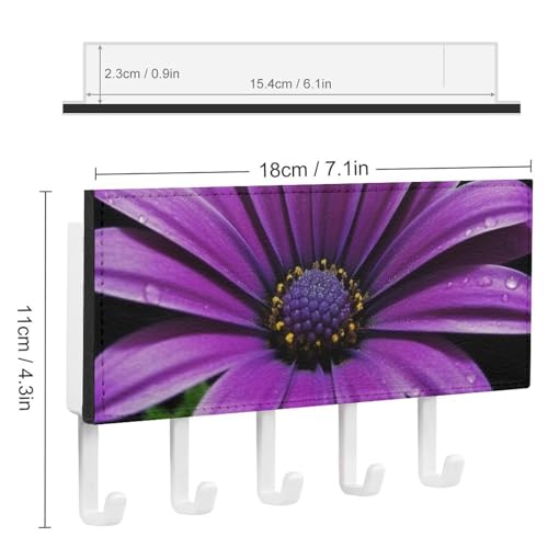 Gancho para llaves de pared resistente con 5 ganchos de metal para hogar 3