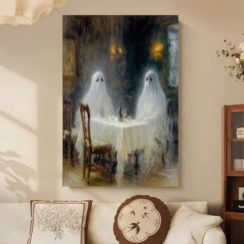 Impression sur toile couple de fantômes étanche et affiche murale grand format 40x80cm