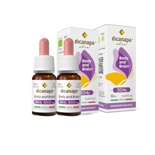 dicanapa® Olio di canapa 30% Biologico Certificato – 2 x 10 ml 6000 mg – Made in Italy – Spremitura a Freddo – Filiera Italiana Tracciabile con QR Code - Vegan