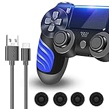 【Eingebaute Lautsprecher und 3,5 mm Audiobuchse】Dieser kabellose Controller hat einen eingebauten Lautsprecher und eine 3,5 mm Stereo-Kopfhörerbuchse, Sie können Ihre Lieblingskopfhörer tragen und Ihre persönliche Spielzeit genießen, tauchen Sie in eine Spielwelt ein
