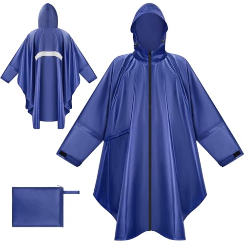 BTNEEU Regenponcho Damen Regencape Wasserdicht mit Reißverschluss Rain...