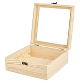 Matériau en bois naturel:La boîte de rangement carrée est fabriquée en bois naturel de haute qualité et durable., avec une forte capacité, qui est robuste et pas facile à déformer