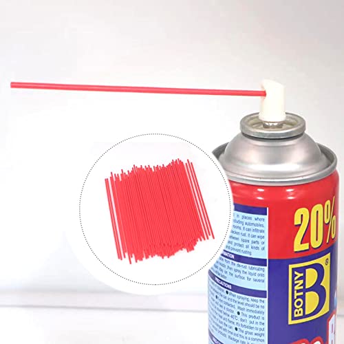 Spray Can Straws, 50 piezas, extensión plástica roja miniatura 5