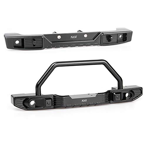 Kyx Racing Cnc Machined Aluminum Alloy Front Rear Bumper Set For 1/10 Rc Crawler Axial Scx10 Iii Axi03007 Scx10.3 #TOP23