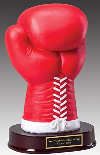 ABH Boxer, Boxing Gloves Award-Trophy Large Size Colorized Resin Sculpture 9 1/2"