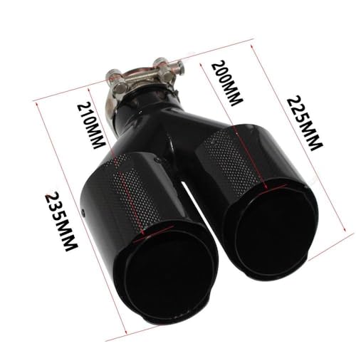 Buse décorative d'échappement double sortie pour masquer un pot usé embout universel brillant Y