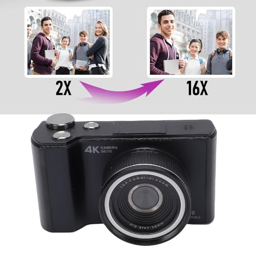 Cámara digital 4K Yunseity 64MP auto enfoque pantalla 180° miniatura 3