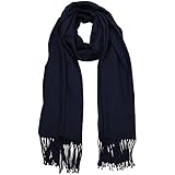 SOJOS Navy Women Large Soft Cashmere Feel Pashmina Shawls Wraps Winter Scarf SC304