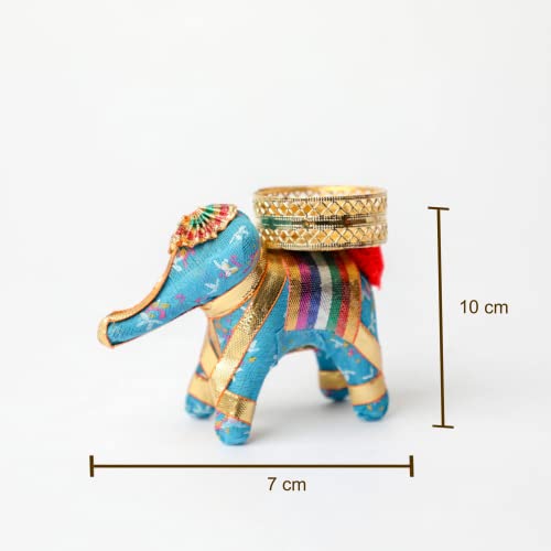 Desi Favors Set Of 2 Fabric Elephant Diyas -Diwali Gifts #TOP4