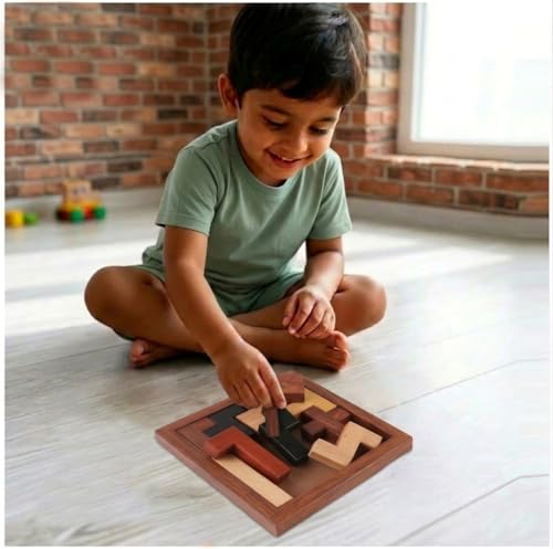 Image of STAR CRAFT Wooden Jigsaw Puzzle Game Wooden Toys /Games for Kids Travel Games for Families Unique Gifts for Children Indoor Outdoor Board Games