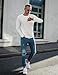 Ekouaer Men's Long Sleeves Shirts Basic Ribbed Underwear Tops Crewneck Stretchy Loungewear Warm Pullover Sweater White L
