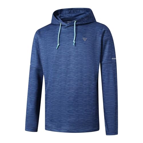 M MAELREG Hoodies for Men Golf Fleece Hooded Sweatshirts Dry Fit Athletic Lightweight Casual Midlayer Mens Hoodies Pullover