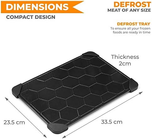 Taylor & Brown Defrost Tray Master Rapid Tray Aluminum Fast Heat Transfer Without Electricity Chemicals Microwave for Thawing Frozen Meat Food New Home Christmas Gift 33.5x23.5x3.5cm