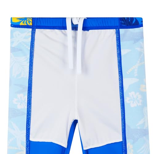 Image of TFJH E Boys Long Sleeve Rash Guard 2 Piece Swim Set UPF 50+ Age 3-14 | Soft Breathable, UV 50+, quick dry. Bright colorful prints kids love. Perfect for pool, beach, summer. active play.