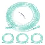 ANSNF 23Ft Oxygen Tubing, Crush Resistant High Flow Oxygen Tubing, 3 Pack Green Oxygen Tubing, Non Kinking Oxygen Tubing with Oxygen Tubing Connector