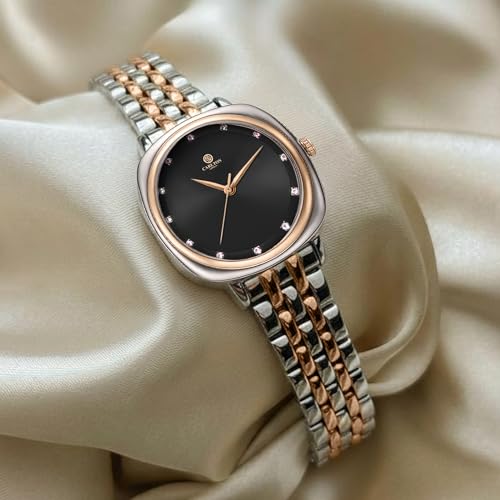 Image of Carlton London Women Celeste Analog Watch, Square Dial, Stainless Steel Strap, Quartz Movement, 30M Water Resistant, Casual Wear