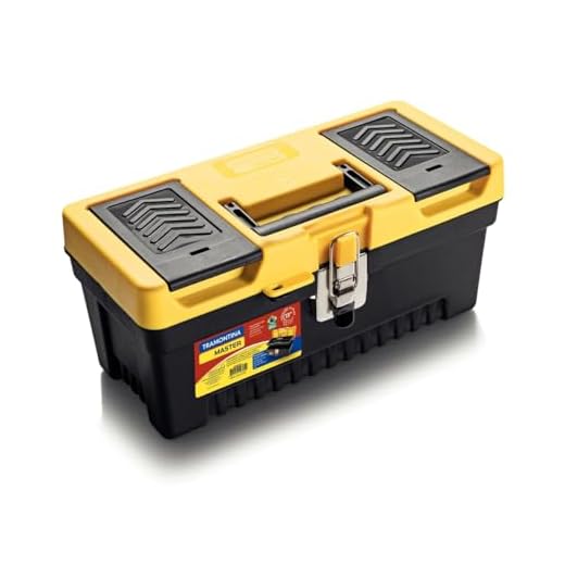 Caixa Plástica para Ferramentas 13 Tramontina Preto/Amarelo