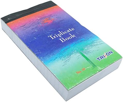 Triplicate Notebook Ruled Line and Plain Sheet Writing Notebook Stationary Supplies 300 Sheets - 1 Pcs
