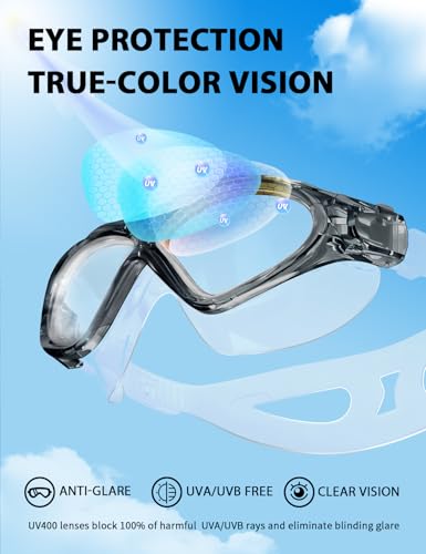 Image of Adult Swim Goggles, Liquid Silicone Anti Fog Swimming Goggles for Men and Women with Anti-Fog /UV & 180 Clear View