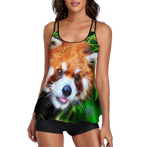 Tankini femme masquant le ventre avec shorty et robe de plage intégrée