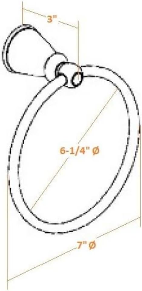 Design House Kassel Towel Ring, Brushed Nickel image 2