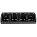 Kycola Wii Charging Dock 4 in 1 WK01 Wii Charger with 4 Rechargeable Wii Batteries and LED Light(Black )