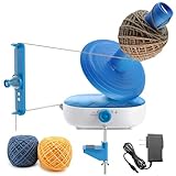 Yarn Winder, Electric Yarn Ball Winder, 10oz Large Automatic Yarn Winder for Crocheting, Adjustable Speed, Dual-Spring Strong Tension