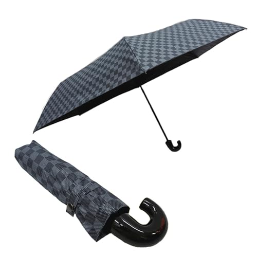 [ふるさと納税]anon 市松模様 晴雨兼用傘 曙塗り 黒コーティング加工 紀州漆器アンブレラ 和柄 日傘 100%UVカット UPF50+ 折りたたみ傘 ギフト箱入り