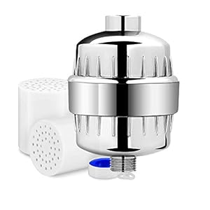 17-Schichten Duschfilter Shower Filter Duschfilter Shower Filter Universal Duschfilter, mit Extra-Ersatz Filter Kartusche&Teflonband, entfernen Chlor,Schwermetalle,Wasser erweichen