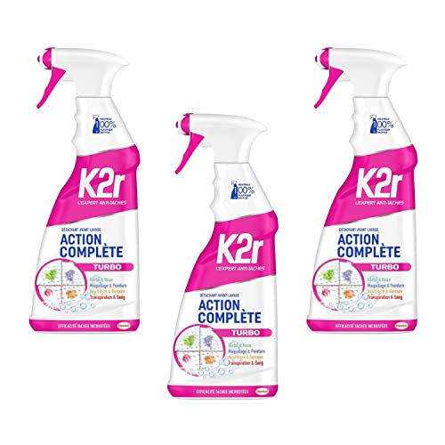 K2R Juego de 3 acciones completas Turbo – Pistola (750 ml) – Deslizador de antelavado