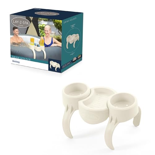 Lay-Z-Spa Drinks Holder and Snack Tray, Inflatable Spa Hot Tub Accessory, Two Cup Holders and Tray