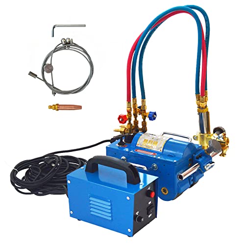 WYDDDARY Magnetic Track Torch Burner Electromagnetic Gas Pipe Cutting Machine 68W Acetylene Propane Cutting Torch Beveler 110V CG2-11C