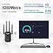 QLOCOM 2026 Neuestes WLAN Verstärker WLAN Repeater 1200Mbit/s, Dualband 2.4GHz & 5GHz WiFi Repeater mit WPS, WiFi Internet Booster Kompatibel Allen WLAN Geräten