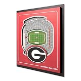 YouTheFan NCAA Georgia Bulldogs 3D Stadium Series Wall Art