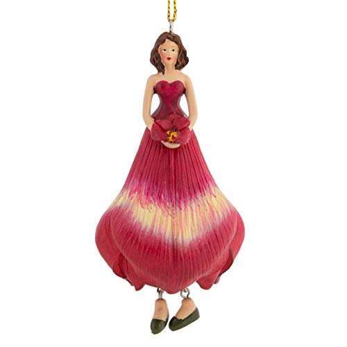 Blumenmädchen Amaryllis Dekofigur Blumen Garten Figur für Innen zum Hängen Flower Fairy Figur