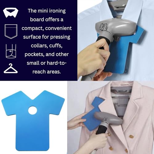 SALAV® Performance Series Upright Garment Steamer with Roll Wheels For Easy Movement Accessories Set (Pants Press, Fabric Brush, Mini Ironing Board, 3-pc Descaler Packets) - Thumbnail 7