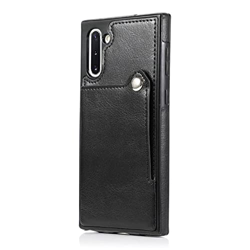 Étui en cuir pour Samsung S10 Plus finition noire haut de gamme