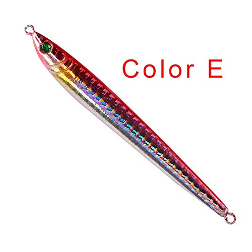 Lot de 5 leurres de pêche en Alliage de Plomb sans Logo LSB-Lere - 7 g / 10 g / 14 g / 17 g / 21 g / 28 g / 40 g / 60 g / 80 g / 100 g