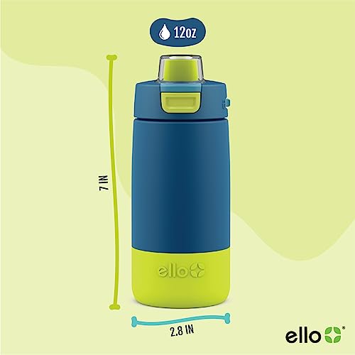 Ello Kids Colby Termo Infantil de Acero Inoxidable 12oz con Sorbete, Verde miniatura 4
