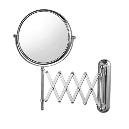 Miroir de maquillage de vanité double face avec support mural robuste