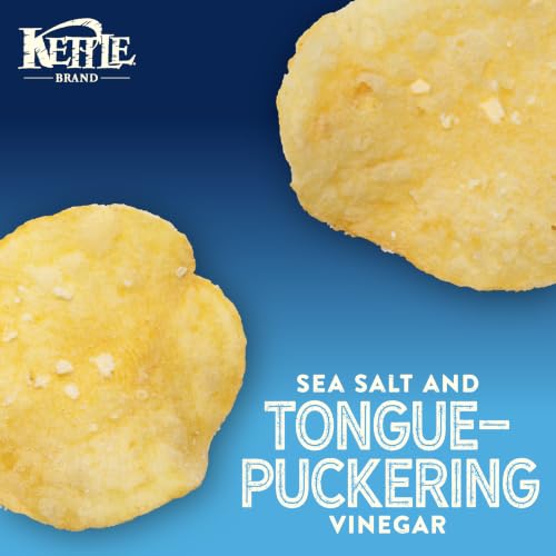 Image of Kettle Brand Air Fried Sea Salt & Vinegar Potato Chips, 6.5 Ounce (Pack of 12)