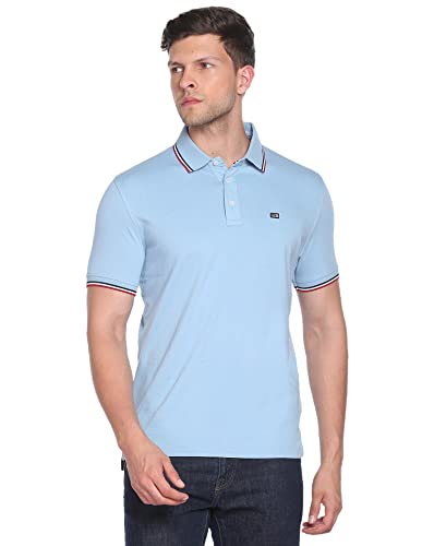 Image of Arrow Sport Men Regular fit Cotton Solid Short Sleeves Polo Shirt