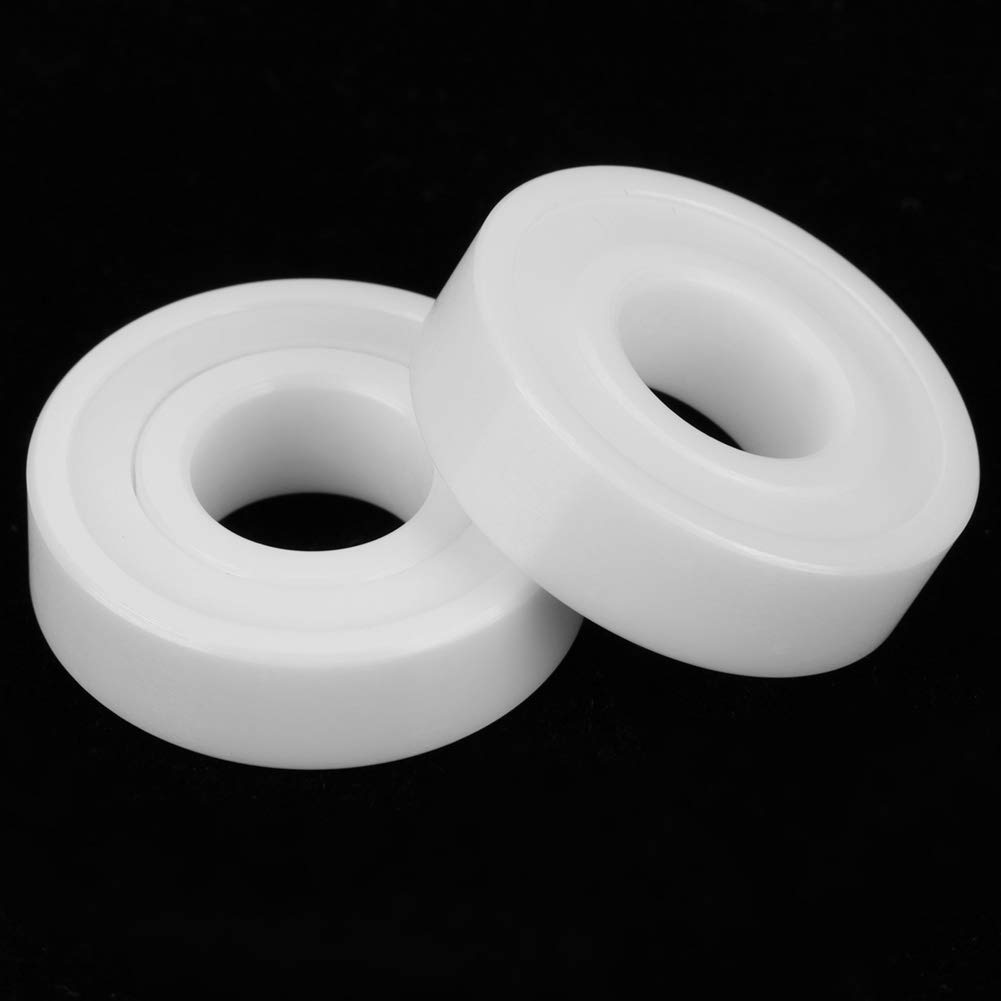 2pcs 6001-2RS Deep Ball Bearing Double Sealed Ceramic ZrO2 High Precision Sealed Full White 12x28x8mm