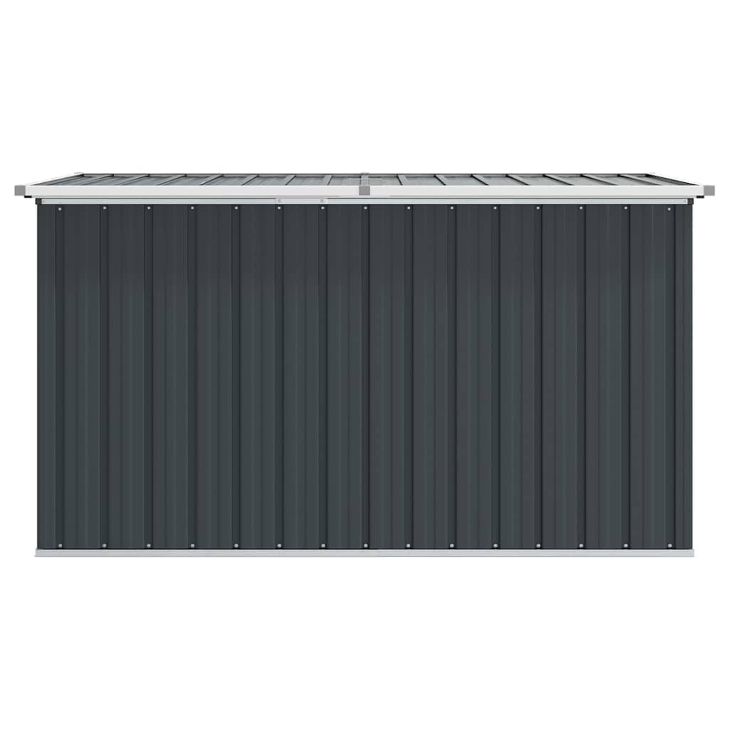 Scatola da giardino antracite, 171 x 99 x 93 cm, in acciaio zincato, con coperchio ribaltabile, resistente alle intemperie, impermeabile, ideale come contenitore per cuscini