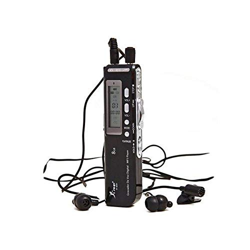 Gravador de Voz Digital Espiao, 8GB com Fone de Ouvido e Escuta Telefonica Knup