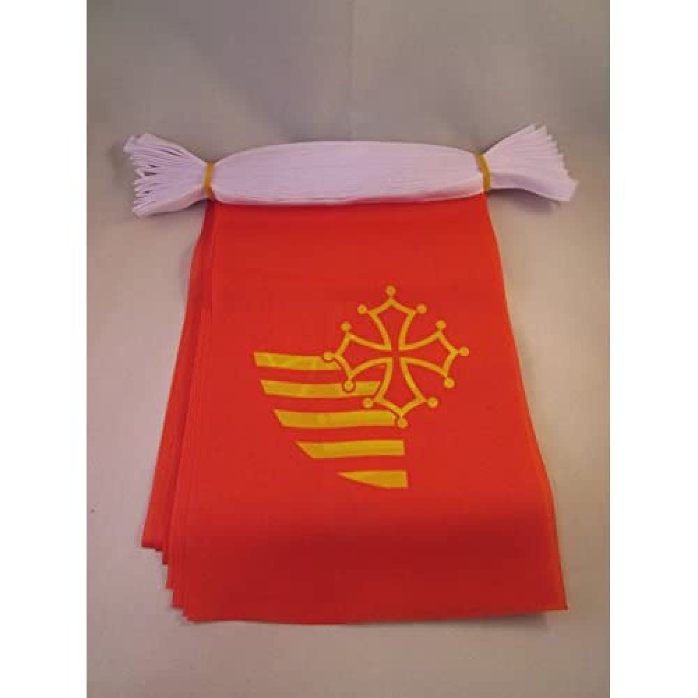 AZ FLAG Languedoc-Roussillon Bunting 20 ft 20 flags Light Polyester