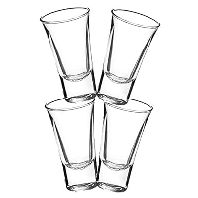 Gmark 2-Oz Shot Glass Set Heavy Base, Whiskey Shot Glasses 4-Pack, Perfect for Wine Tasting, Tequila, Shooter, Cocktail Pourer, Jigger, GM2026A