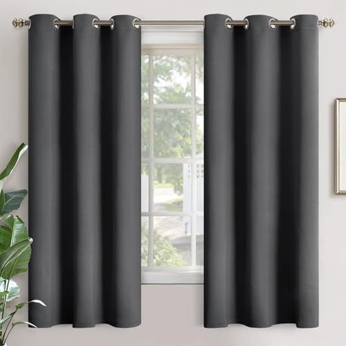 Image of YoungsTex Blackout Curtains 68 Inches Length - Thermal Insulated with Grommet Room Darkening Window Drapes for Living Room Bedroom, 2 Panels, 42 x 68 Inch, Dark Grey
