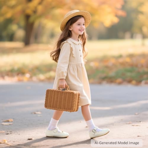 Image of Felix & Flora Toddler Flower Girl Dress Shoes - Baby Girl Ballet Mary Jane Flats for Party School Wedding